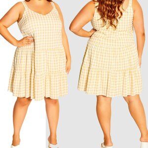 City Chic Gingham Sundress Size XS/14-NWT